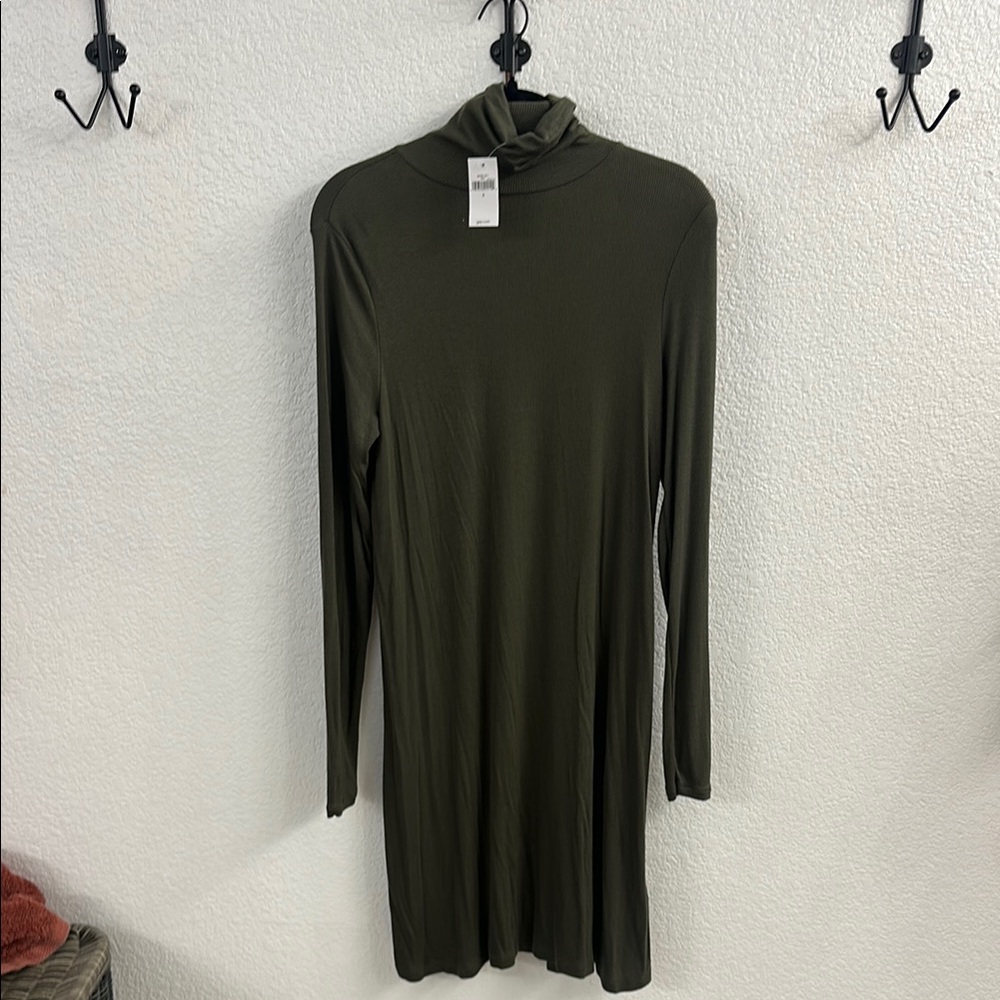 Gap Olive Green Long Sleeve Dress